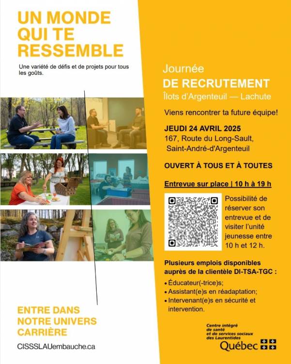 Journée de recrutement CISSSS Argenteuil
